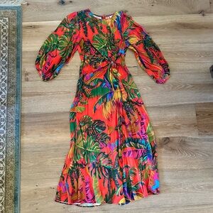 NWOT Farm Rio Urban Jungle Midi Dress